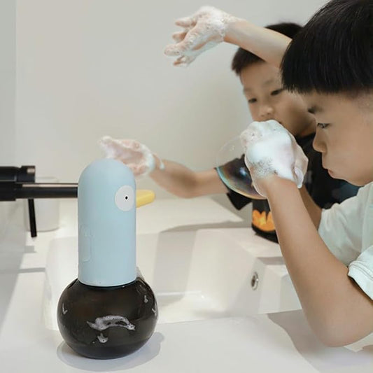 Cute Soap Dispenser - Pigeon Automatic Foam Soap Dispenser for Kids Bathroom Kitchen School, USB Rechargeable Hand-Free Detergent Dispensers 13.5oz New House Decor Children