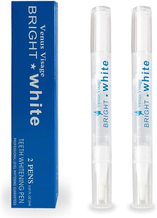 Venus Visage Award Winning Teeth Whitening Pen, 20+ Uses - Teeth whitening Kit Professionally formulated - Best Teeth whitening Gel Pen Teeth Whitener - Low Sensitivity (Mint) (0.07 Fl Oz (Pack of 2))