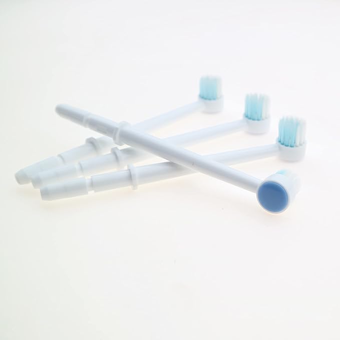 Replacement Dental Water Brush Heads Compatible with Waterpik Water Flossers Toothbrush and Oral Irrigators, 4-Pack