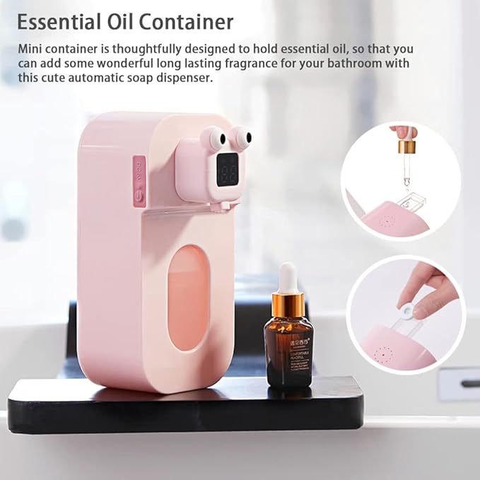 Automatic Soap Dispenser for Kids - Wall Mount Green Frog Touchless Foaming Soap Dispenser, Waterproof USB Rechargeable, 10oz/ 300ml Children's Day Gift