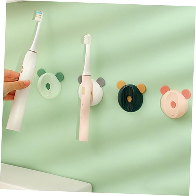 4pcs Magnetic Toothbrush Holders Space-Saving Wall-Mounted Racks with Strong Magnet Safe Material Fit for Various Toothbrush Mixed Colors for Bathroom Decor