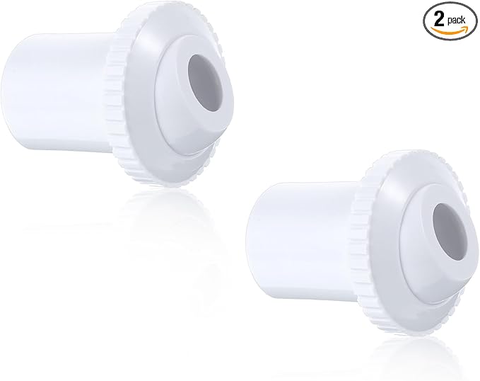 2 Pcs Pool Jet Nozzles, 3/4" Directional Flow Eyeball Inlet Jet, Swimming Pond Return Jets Replacement Parts Fittings Spa with 1-1/2 Inch MIP Thread Pool Accessories for Cleaning (2Pc 3/4" No Spiral)