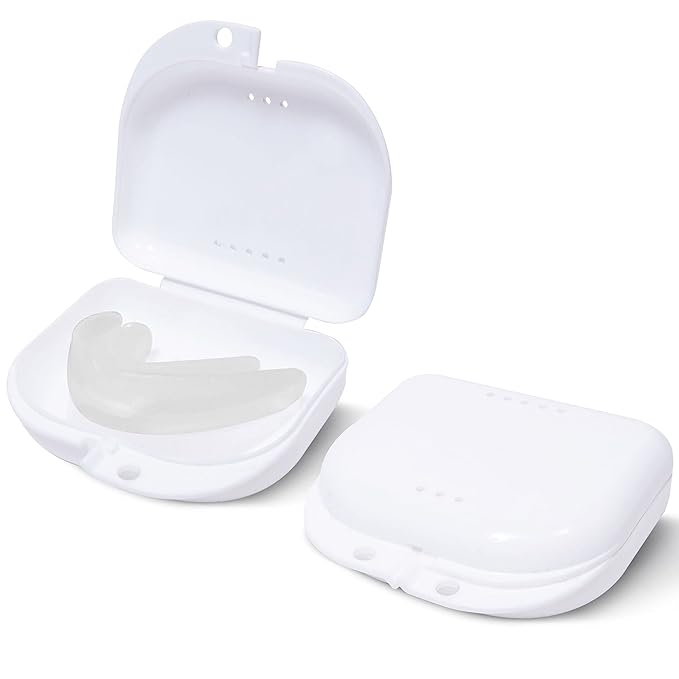 Retainer Case - Pack of 2 - Odorless Mouth Guard Case - Retainer Holder - Ventilated, Durable & Hygienic Night Guard Cases for Travel, Carrying and Protecting Braces, Partial Dentures & Aligners
