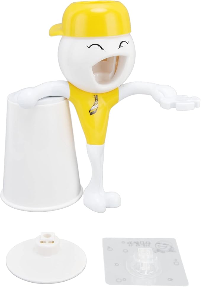 3 in 1 Cartoon Toothbrush Holder, Toothpaste Squeezer Dispensers, Kids Bathroom Set