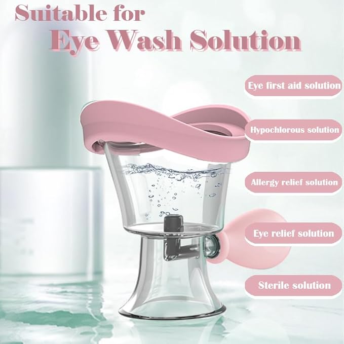 2Pack Portable Eye Wash Cup, Bath Kit Care Silicone Air Pressure Cleaning Cup Washer Cleaner Kit Soothing Tired Eyes Effective Relief Dust Makeup Irritants