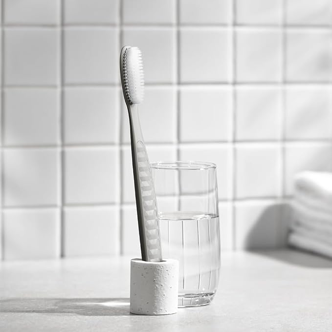 WANGTA Basic Stone - Extra Large Toothbrushes - 1.6 inch (4 cm) Wide Head, 4,000 Bristles for Deep Cleaning & Gum Care – Made in Korea Premium Oral Care – Plaque Remover for Sensitive Teeth (10 Pack)