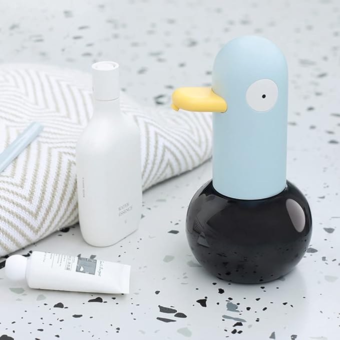 Automatic Soap Dispenser for Kids - Cute Duck Touchless Foaming Hand Soap Dispenser, Waterproof USB Rechargeable, Hand- Free Shampoo Dispensers for Bathroom, Kitchen Countertop, Preschool