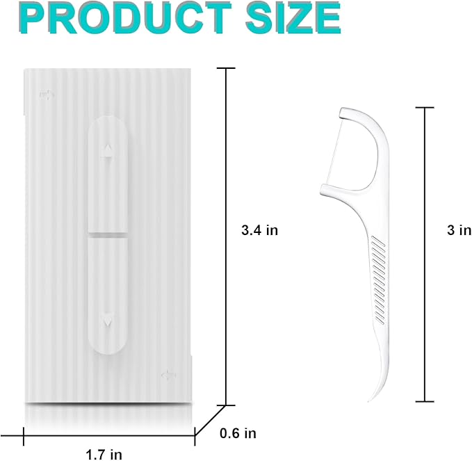 Holy Rose Dental Floss Portable Dispenser 4 Boxs,Travel Floss Picks Case 2 Box with Adults Floss Sticks 160 Count,Flosser Toothpick is Cleaning Teeth and Oral Care Tool(White)