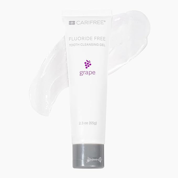 CariFree Fluoride Free Gel, Sweet Grape Flavor, Nano Hydroxyapatite Toothpaste, Neutralizes pH, Freshens Breath & Moistens Mouth, Dentist Recommended for Oral Care, 2.3 Ounce