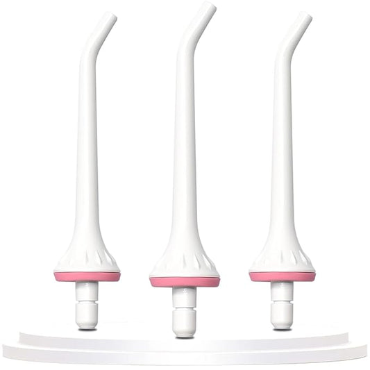 3 Pack Water Flosser Replacement Tips for Oralfree, Nicwell, Nicefeel, COSLUS, Oral Irrigator Jet Tip Nozzel fits for Mospro, Zerhunt Water Flosser, White