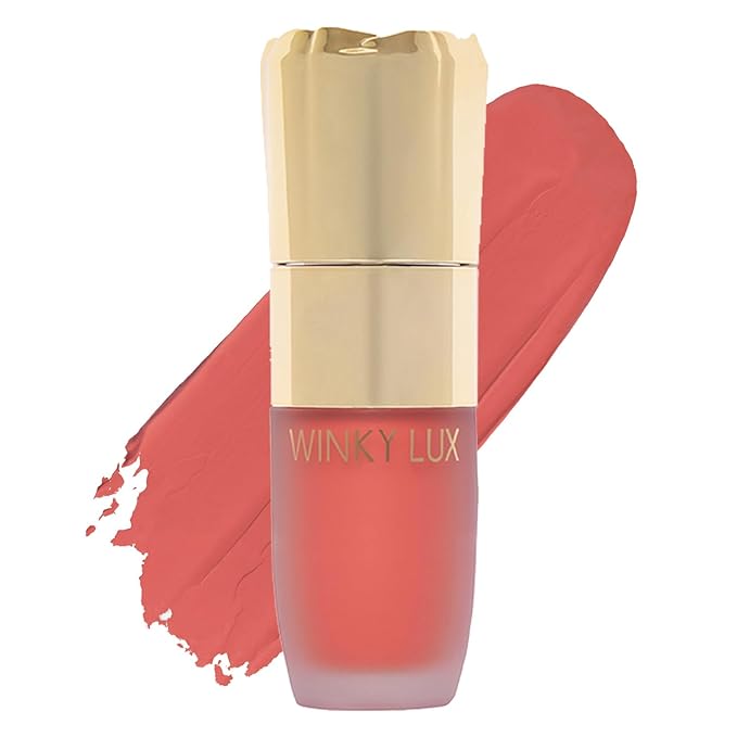 Winky Lux Cheeky Rose Liquid Blush - Gel Cream Makeup with Buildable Color and Lightweight Velvet Finish, Long-Lasting Deep Coral Shade, Darling