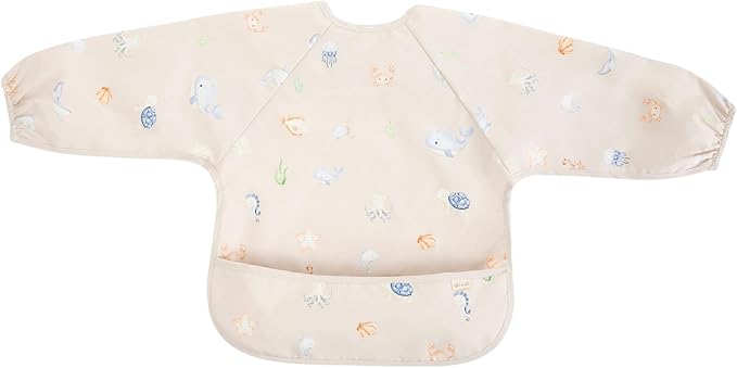 Ali+Oli Smock Bibs for Babies, BPA-Free Oeko-Tex Certified, Waterproof Baby Smock, Machine Washable, Toddlers Ages 6m+