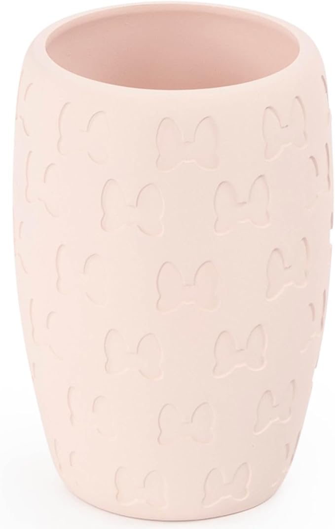 Jay Franco Disney Minnie Mouse Tumbler - Pink Resin Toothbrush/Pen Holder - Bathroom Décor