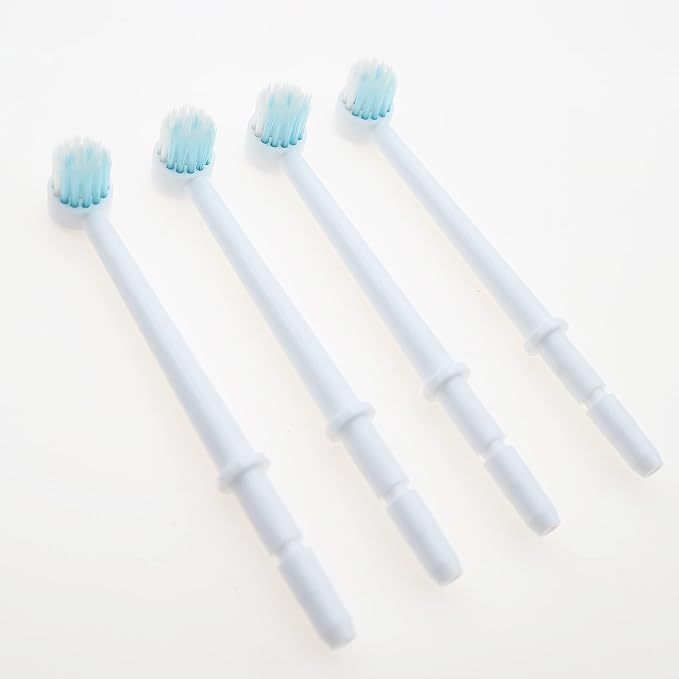 Replacement Dental Water Brush Heads Compatible with Waterpik Water Flossers Toothbrush and Oral Irrigators, 4-Pack