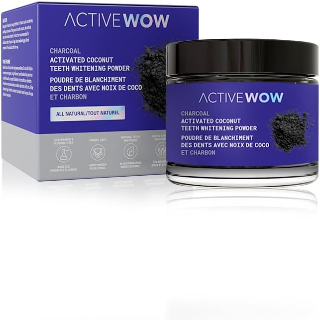 Active Wow Teeth Whitening Charcoal Powder Natural