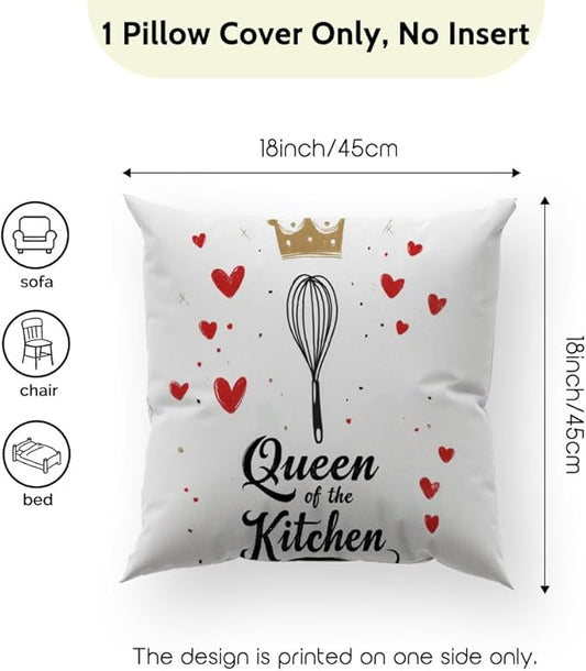 Cirzone Chef Gifts for Women -18x18Inch Throw Pillow Cover Funny Chef Gifts with Gift Box Perfect Birthday Cooking Enthusiasts Gifts for Home Sofa Decor