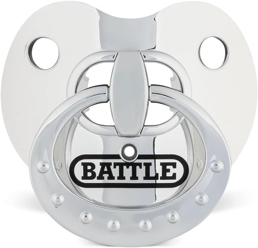 Battle Sports Binky Oxygen Football Mouthguard - Detachable Strap, Maximum Breathability, Works with Braces & No Boiling Required