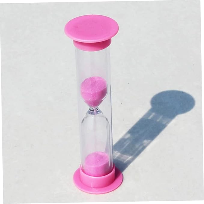 2 Minute Toothbrush Sand Timer for Kids, Kids Toothbrush Timer Hourglass Sandglass 2 Minutes Hourglass Rose Red