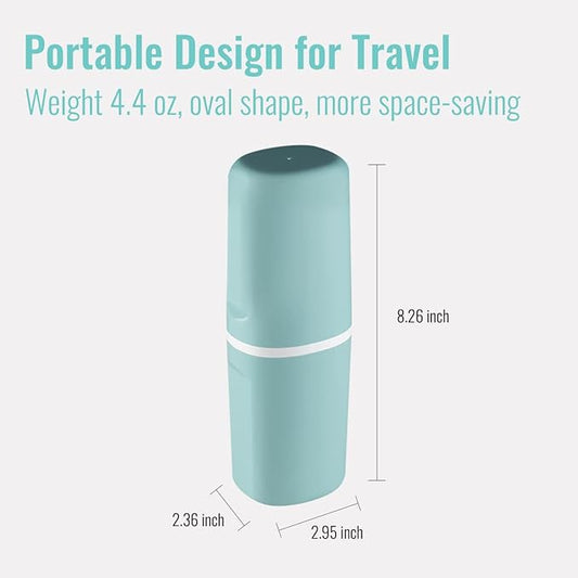 Toothbrush Travel case with 2 Packs Foldable Toothbrush .Portable Toothbrush Holders Travel for Camping Travel Business School Home (Blue)