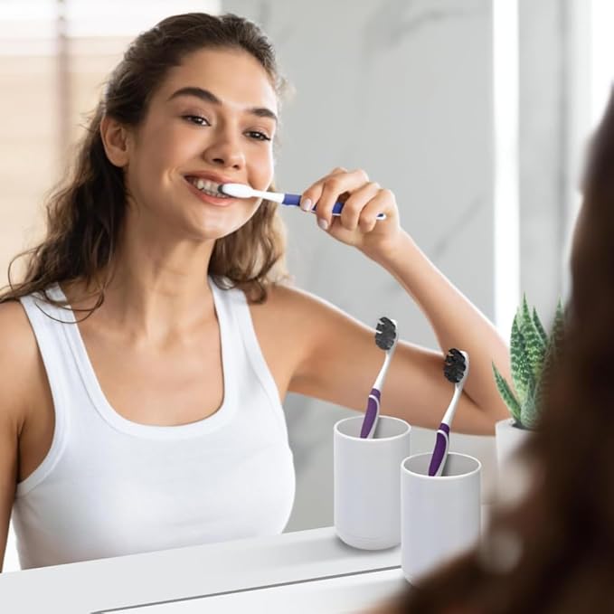 GuruNanda Butter on Gums Charcoal Toothbrush - 8,000+ Softex Bristles for Sensitive Teeth & Gums, Aids in Teeth Whitening, Extra Soft (1 Count)