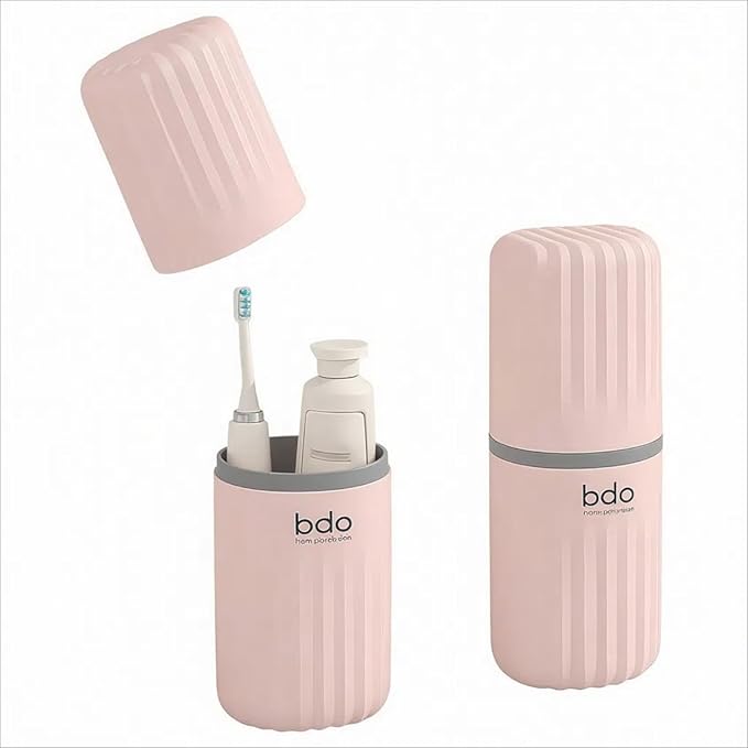 Toothbrush Travel Case Portable Toothbrush Holders with Cover Leakproof Toothbrush & Toothpaste Holder for Traveling School Camping Business Trip Bathroom