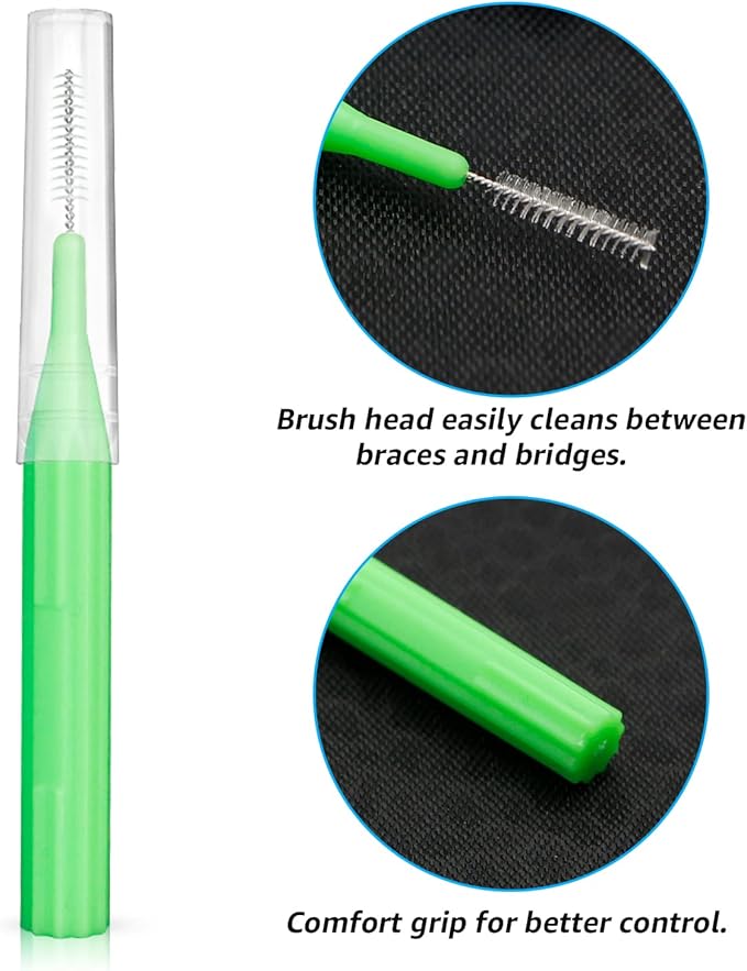 RAZOKO Interdental Brush, Toothpick Flossing Head,Easy Use Tooth Cleaning Tool (176 Count)(2mm/2.3mm/2.5mm/3mm)