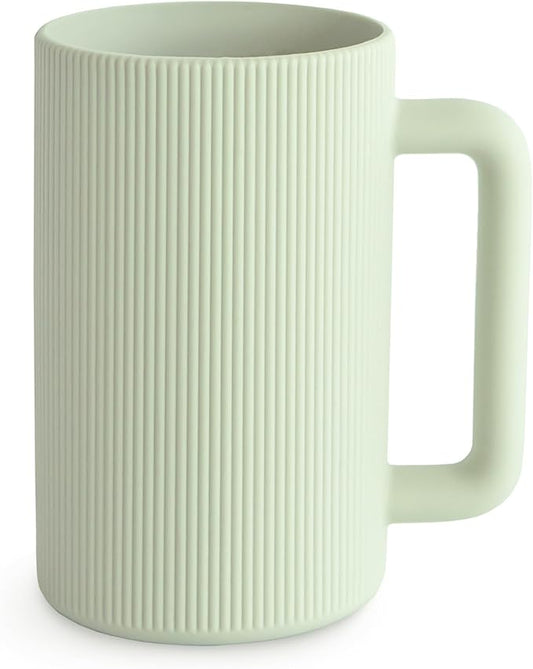 mushie Baby Bath Rinse Cup | 100% Food Grade Silicone | Shampoo & Body Washing Rinser Cup For Kids (Sage)