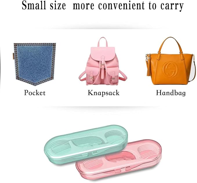 AOCEAN Dental Floss Picks - Travel Floss with Toothpicks - Professional Threader Flossers with 4 Storage Cases - Ideal for Family Hotel and High-Toughness Travel (40Pcs)