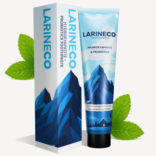 Larineco Nano Hydroxyapatite Toothpaste – Sulfate Free Remineralizing Toothpaste – Enamel Care, Gentle Whitening, Sensitive Teeth, Non Sulfate – 4oz