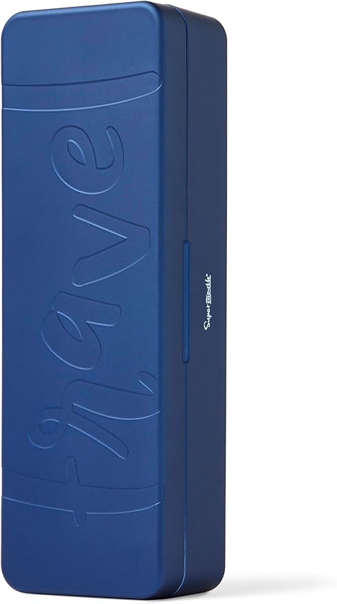 SuperMouth® Ultim8 Travel SmartCase™ - Compact Carrying Case for the SmartBrush™ - Portable UV Sanitizer - Travel-Friendly Oral Care Organizer for Toothbrush, Toothpaste & Floss - Sapphire Blue