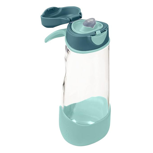 b.box 20 oz Sport Spout Kids Water Bottle for School, Sports, Travel, Daycare. Leakproof, Spill Proof, Dishwasher Safe. Easy Grip Triangle Shape, Durable Tritan Material. BPA Free.