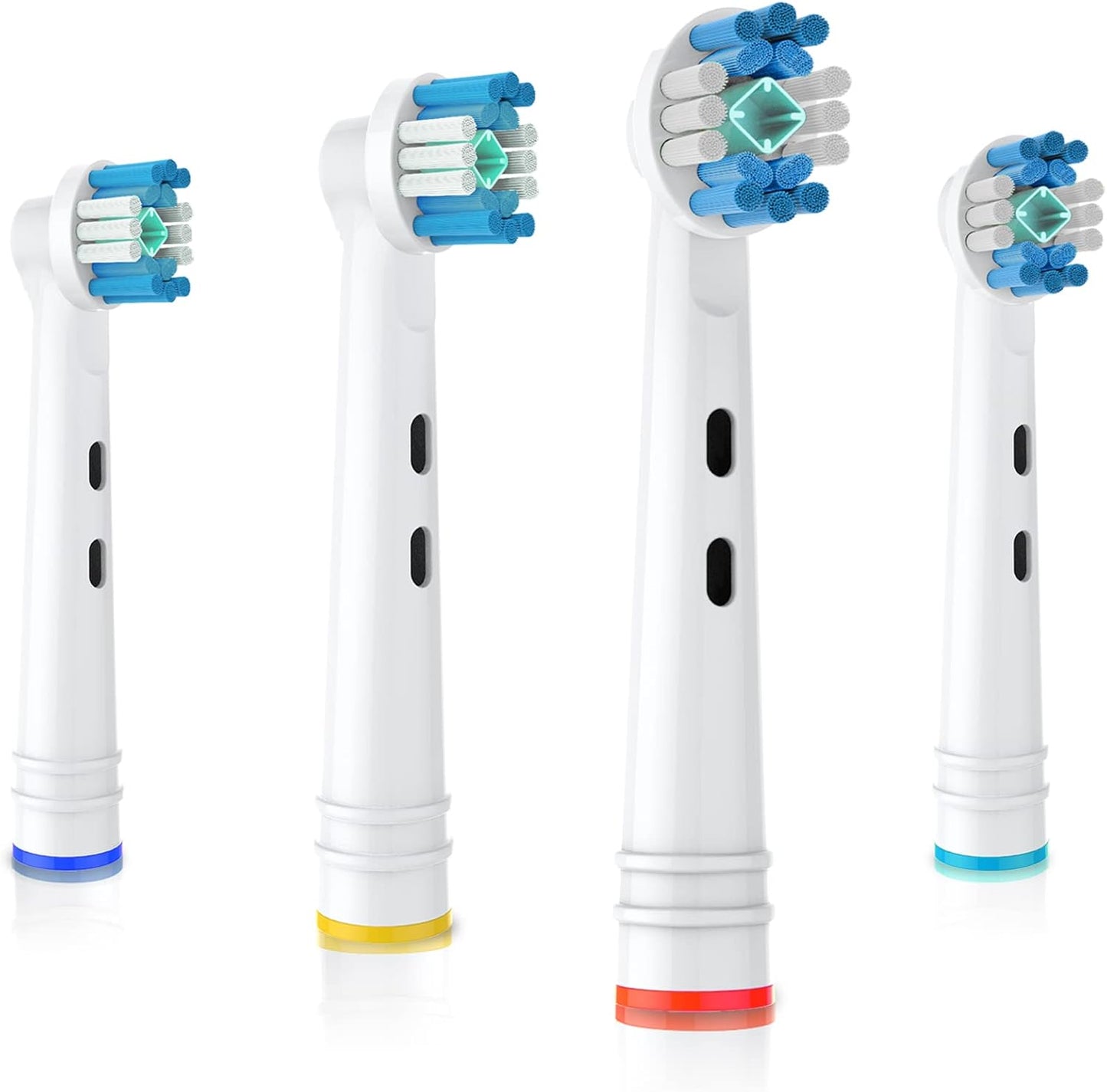 Replacement Toothbrush Heads Fit for Oral B Electric Toothbrushes, 4pcs, Polishing Cup for Whitening Action, Round Head Refills for Vitality, for Triumph, for Pro Series