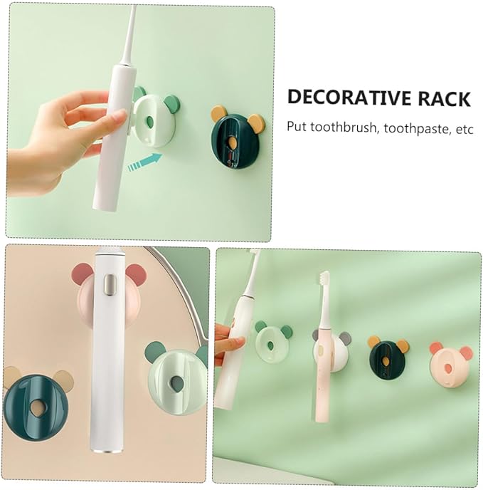 4pcs Magnetic Toothbrush Holders Space-Saving Wall-Mounted Racks with Strong Magnet Safe Material Fit for Various Toothbrush Mixed Colors for Bathroom Decor
