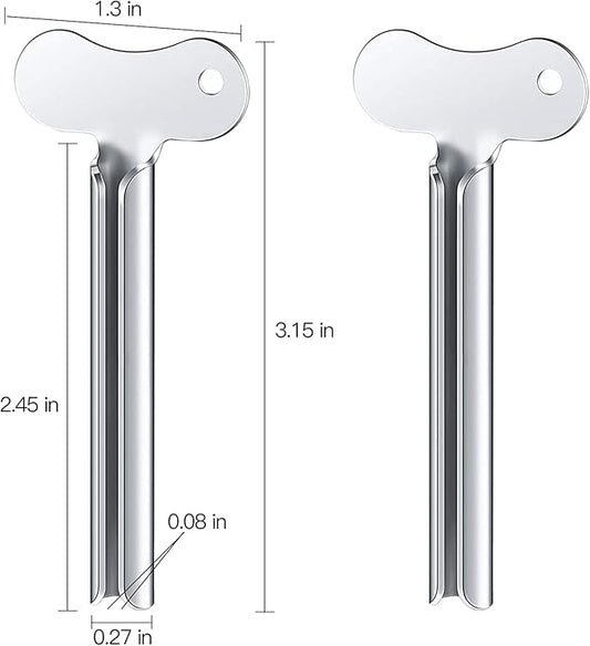 ZOCONE Toothpaste Squeezer, 12pcs Metal Tube Squeezer Key Stainless Steel Toothpaste Roller Tube Wringer for Paint, Cream, Cosmetic and Hair Dye(A)