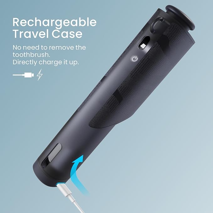 CoolSmile Charging Travel Case Compatible with Oral B Electric Toothbrushes, Fits Oral-B pro 2/ pro 3, pro 600/700/ 1000/1500/ 2000/3000/ 3500/5000/ 7000/ io2/ io3/ io4/ io5/ io6, Grey