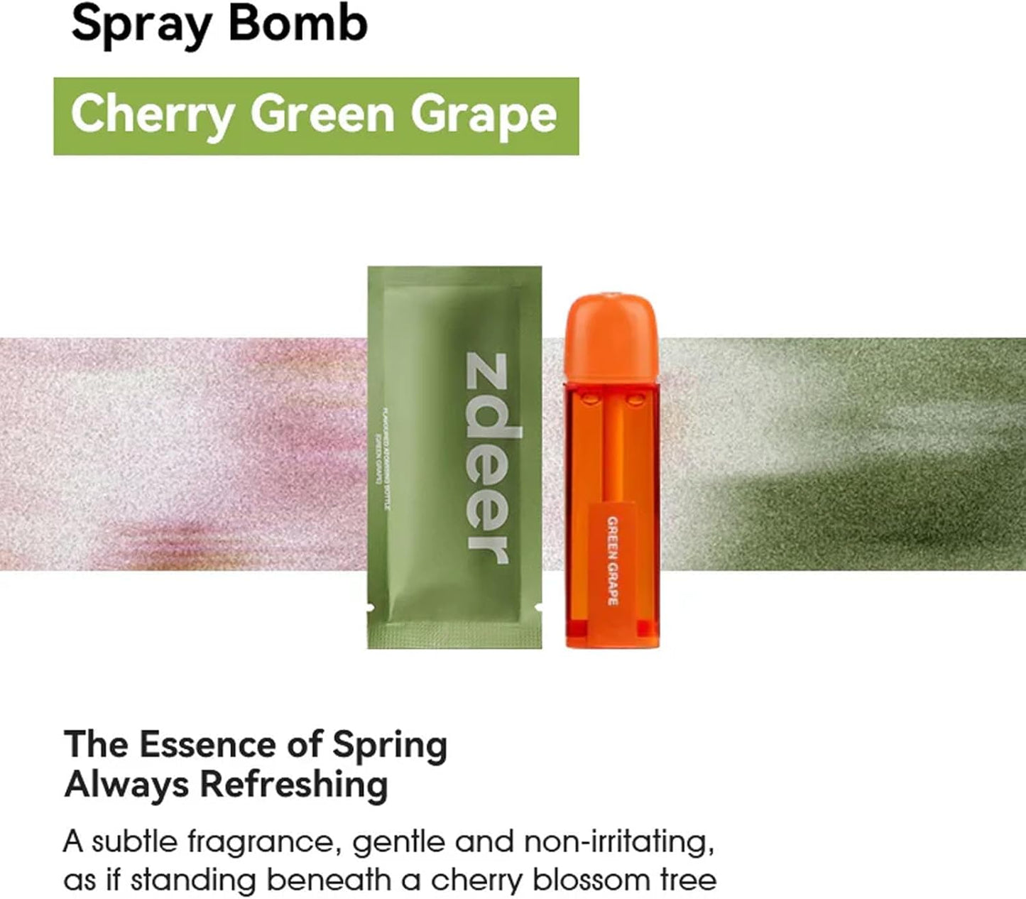 Smart Electric Oral Spray Refill for PW13 – 3-Pack (Green Grape) – Juicy Grape Flavor, Fresh Breath Anytime