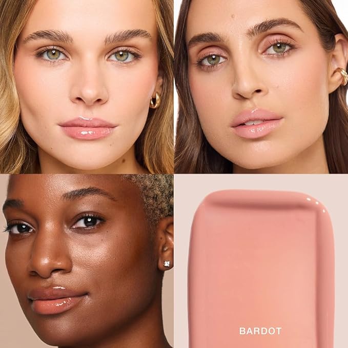 Jouer The Lip Edit Deluxe Tinted Lip Oil Trio, Hydrating, High Shine, Non-Sticky Set with Apricot, Jojoba, Vitamin E, Makeup Gift, 3 Shades