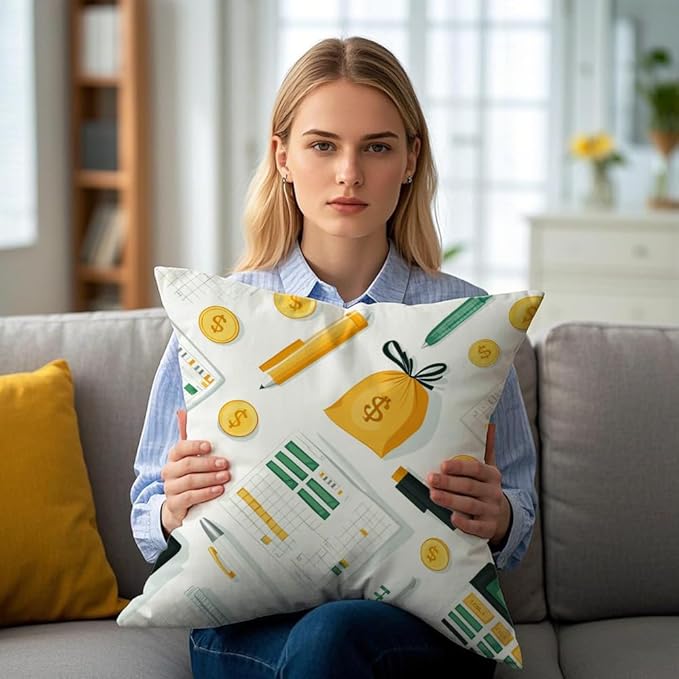 Cirzone Accountant Gifts for Women -18x18Inch Accountant Throw Pillow Cover Funny Accountant Gifts with Gift Box Perfect Birthday Accounting Graduation CPAS Gifts for Home Sofa Decor