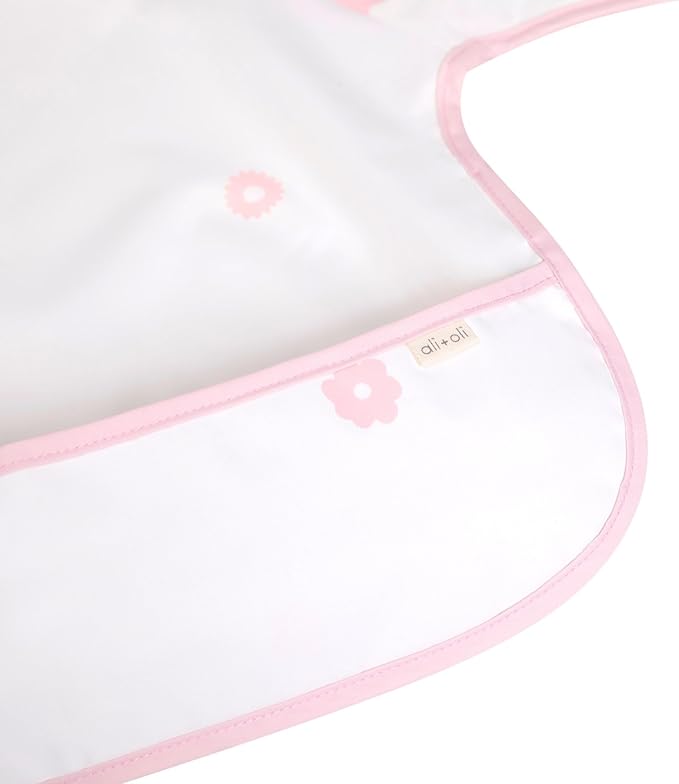 Ali+Oli Smock Bibs for Babies, BPA-Free Oeko-Tex Certified, Waterproof Baby Smock, Machine Washable, Toddlers Ages 6m+