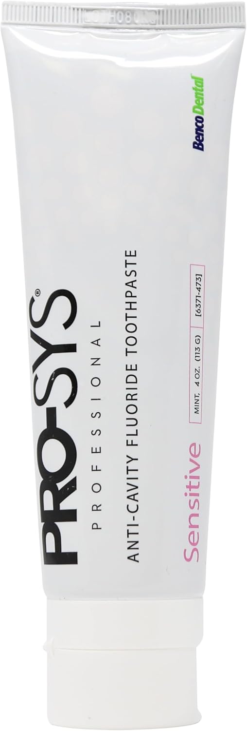 PRO-SYS® Professional Sensitive Toothpaste for Cavity Protection & Enamel Repair for Sensitive Teeth, Fluoride Toothpaste, Sooth Nerve Endings and Reduce Pain, Fresh Mint Gel (Pack of 4)