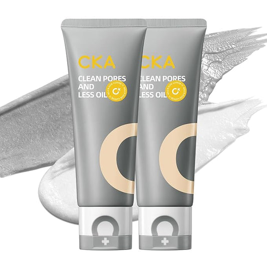 CKA Deep Pore Cleanser, Facial Foam Cleanser Oil Control Makeup Remover 2 in 1 Dual-Chamber, Minimizes Blackhead with Amino Acid, Daily Face Wash for Oily/Sensitive Skin 2 Pack