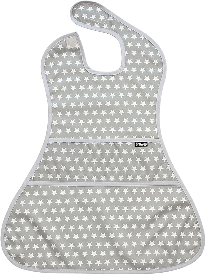 Full Coverage Waterproof Feeding Bib for Toddlers – Extra Long Apron Bib for Mealtime, Self-Feeding, High Chairn