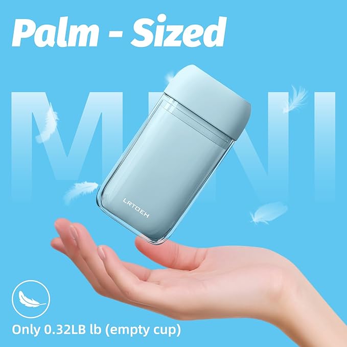 Travel Toothbrush Case, Mini Wash Cup with Foldable Toothbrush, Portable Rinse Cups with Cover, Compact Size Toothbrushes Holder for Camping, Business, Gym, Hiking(Blue)