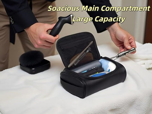 Personalized Small Toiletry Bag for Men, Minimalist Travel Toiletry Organizer Dopp Kit Water-resistant Shaving Bag for Toiletries Accessories, Door Room Essentials, Ideal Chrismas Gifts For Men