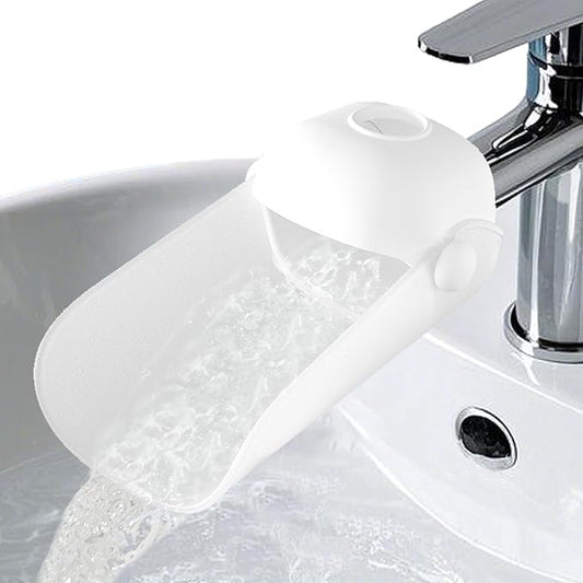 KOMIDK Faucet Extender for Bathroom Sink Faucet Extender for Toddlers Bathroom Sink Kitchen Bathtub (White)