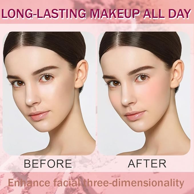 Matte Powder Blush for Cheeks – Long Lasting Natural Face Blusher Makeup, Lightweight Blendable Cheek Color for Women, Vegan & Cruelty-Free – #06 Nude Beige Pink