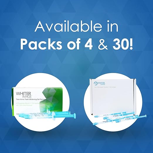 Professional Dental-Grade Teeth Whitening Gel, Sensitivity-Proof, 9% Hydrogen Peroxide Formula - Made in USA - 4 Pack Syringes with Dispensing Tips