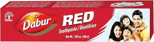 Dabur Red Toothpaste for Fresh Breath & Gum Health - Dentifrice for Oral Strong Teeth - for Stains & Protects Gums - for Complete Oral Hygiene - Ayurvedic Toothpaste - 200g Pack