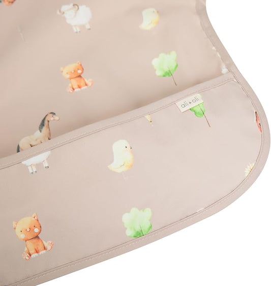 Ali+Oli Smock Bibs for Babies, BPA-Free Oeko-Tex Certified, Waterproof Baby Smock, Machine Washable, Toddlers Ages 6m+