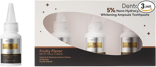 Nano Hydroxyapatite & Alpha-Hydroxy Acid Ampoule Toothpaste – Advanced Enamel Repair & Gentle Whitening, 5X More Effective Remineralization, pH Balancing, Cavity Prevention